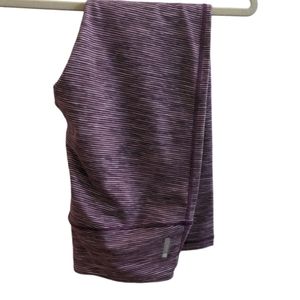 Zella purple stripe athletic leggings, size M (Nordstrom brand)